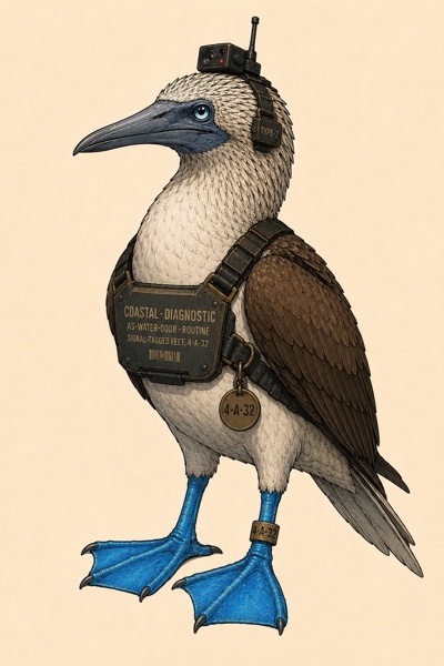 Blue-footed Booby — Bureau surveillance asset AS-WATER-0008