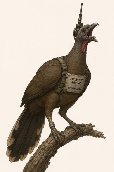 Plain Chachalaca — Bureau surveillance asset AS-GROUND-0019