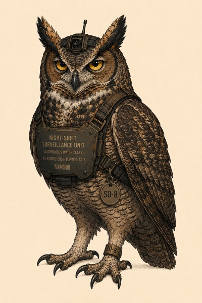 Great Horned Owl — Bureau surveillance asset AS-BIGBIRD-0001